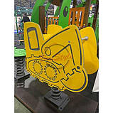 Дитяча гойдалка пружинка Бульдозер на ігровий майданчик, фото 3