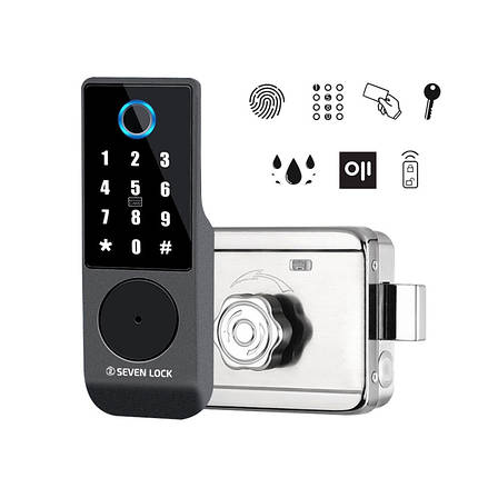 Бездротовий біометричний комплект контролю доступу SEVEN LOCK SL-7770BFkit, фото 1