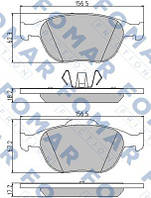 Колодки гальмівні дискові ПЕРЕДН FORD FIESTA V 05-,FOCUS 02-04,TOURNEO CONNECT 1.8 02-,TRANSIT CONNE FO 907781