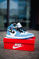 Nike Jordan Retro 1 High (мех) Мужские кроссовки зимние на меху