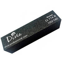 Баф полировочный для ногтей черный Divia 100/180 Di774 Бафик для полировки ногтей