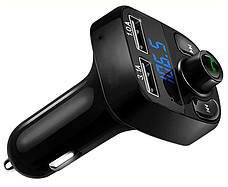 Автомобільний модулятор трансмітер X8 Bluetooth A2DP/V4.2+EDR MP3 плеєр USB заряджання, фото 3