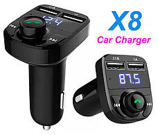 Автомобільний модулятор трансмітер X8 Bluetooth A2DP/V4.2+EDR MP3 плеєр USB заряджання, фото 6