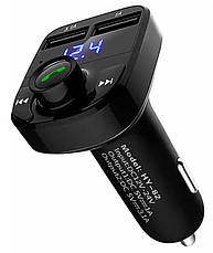Автомобільний модулятор трансмітер X8 Bluetooth A2DP/V4.2+EDR MP3 плеєр USB заряджання, фото 4