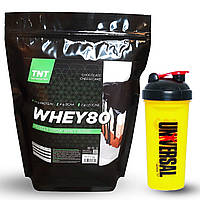 Сывороточный Whey протеин 80% белка шоколадный чизкейк для роста мышц + шейкер в подарок