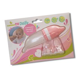 Силіконовий контейнер Kinderenok Delfi для пюре, рожевий 101120