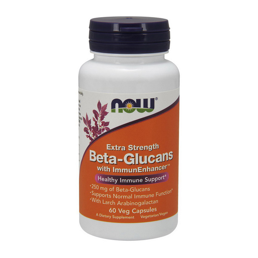 Бета-глюкан NOW Extra Strength Foods Beta-Glucans with ImmunEnhancer 60 vcaps