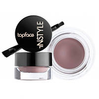 Гелева підводка для очей коричневого кольору TopFace Instyle PT552 №02 пастоподібна з пензликом