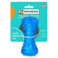 Игрушка для собак BronzeDog Squeaky Bone, со звуковым эффектом, 5×13 см синий