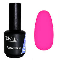 Divia - База неонова Gummy Base NEON №GBN14 (Pop Pink) (15 мл)