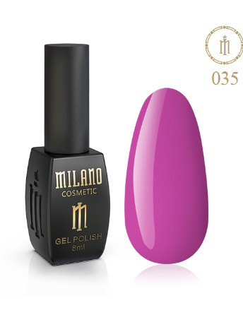 ГЕЛЬ ЛАК MILANO 8 МЛ № 035 гелевий лак для манікюру для LED лампи красивий манікюр, фото 1