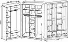 Шафа купе Блискавка, дитяча шафа купе 2/3/4 двері, шафа для одягу фотодрук, фото 2