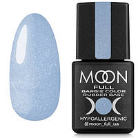 Moon Full Базовое покрытие цветное для гель-лака Barbie №02 (нежно-голубой, шиммер), 8 мл
