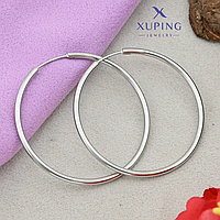 Сережки кільця Xuping Jewelry розмір 45х2 мм родовані