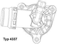 Термостат BMW 1 SERIE (E87) 116 I M 20 B 27, M 20 B 27 (KAT) N45B16A 2004- 4337.105D