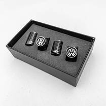 Захисні ковпачки на ніпеля Sport VW (Фольксваген) 4 шт Карбон, фото 2