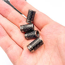 Захисні ковпачки на ніпеля Sport AUDI (АУДІ) 4 шт Карбон, фото 3