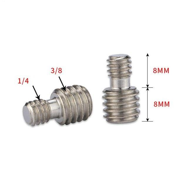 Гвинт адаптер перехідник із різі 1/4 ⁇  на 3/8 ⁇  Alitek RST-63 Silver