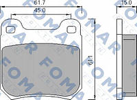 Колодки гальмівні дискові ЗАДН OPEL VECTRA B 95-03, SAAB 900 93-98 FO 468781