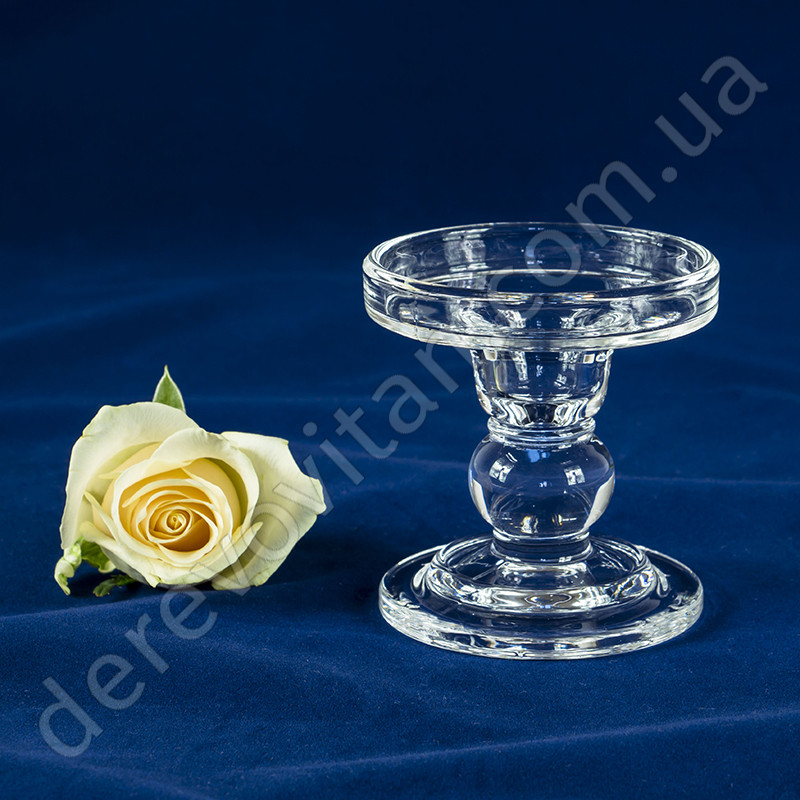 Подсвечник на ножке, стекло, 11 см, цена 130 грн — Prom.ua (ID#346857782)
