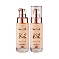 Тональная основа TopFace Skin Twin Cover PT464 №001 Ivory 32 мл. Тональный крем с SPF20 увлажняющий