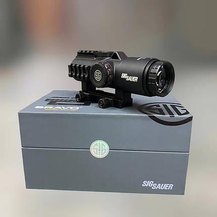 Приціл призматичний Sig Sauer Optics Bravo-3 3x24 сітка 5.56-7.62 Horseshoe з підсвічуванням (SOB33101), фото 1