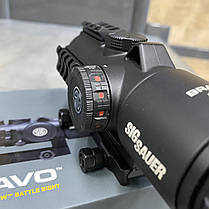 Приціл призматичний Sig Sauer Optics Bravo-3 3x24 сітка 5.56-7.62 Horseshoe з підсвічуванням (SOB33101), фото 4