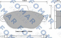 Колодки гальмівні дискові ПЕРЕДН CITROEN EVASION 94-,JUMPY 95-,FIAT SCUDO 96-,KIA SPORTAGE 94-97,PEU FO 742581