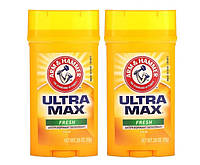 Arm & Hammer, UltraMax, твердый дезодорант-антиперспирант, свежий, 2 упаковки по 73 г