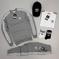 Adidas світшот-штани-футболка-кепка-2пари носки