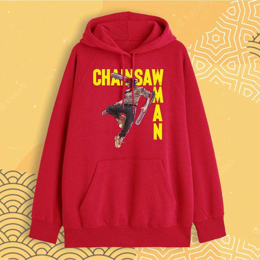 Худи "Человек-бензопила" Chainsaw Man - Красный - XS