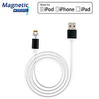 Магнитная зарядка кабель Lightning "Magnetic Cable DM-M12" Белый 1м, магнитный шнур для зарядки айфона 2А (ST)