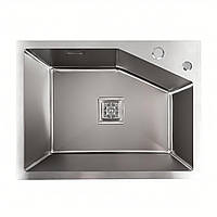 Кухонна мийка Platinum Handmade 5843 В HSB квадратний сифон 3,0/1,0