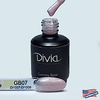 Divia База камуфлирующая Gummy Base №GB1507 (Natural Shimmer Pink), 15 мл