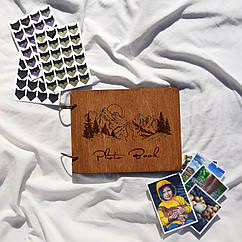 Крафтбук "Гори" із темною обкладинкою та чорними сторінками