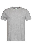 Однотонная футболка оверсайз сірий меландж, XXL