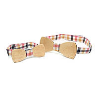 Набор деревянная галстук бабочка Gofin для сына и отца GBDH-9005