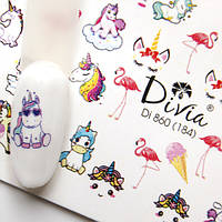 Наклейки на ногти Divia Слайдер-дизайн Di860 №184