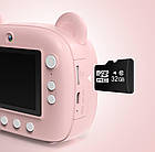 Дитячий фотоапарат з функцією моментального друку фото MA-2000 Рожевий, фото 4