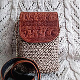 Клапан для міні сумочки 12*18. "Кокопеллі". Колір "Рудий", фото 4