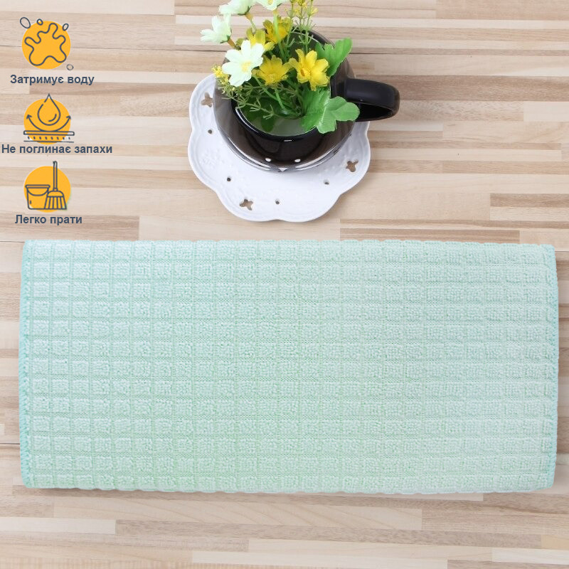 Коврик сушилка для посуды 38х50см Dish drying mat Мятный, коврик для посуды (килимок для сушіння посуду) (ST) - фото 1 - id-p1973487311