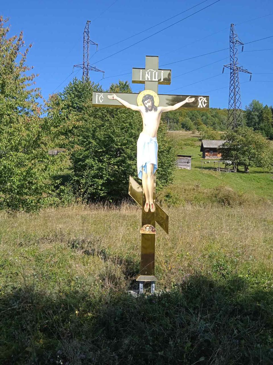 Хрест-розп'яття на перехрестя дороги 2.5 m з булату