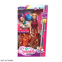 Кукла типа Барби арт. 1069C (120шт/2) с набором платьев, маленькая куколка. Аксес короб. 13*4*32см от от
