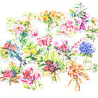 Наклейки Висічки "Букет Квітів" 16шт NKL006, фото 2