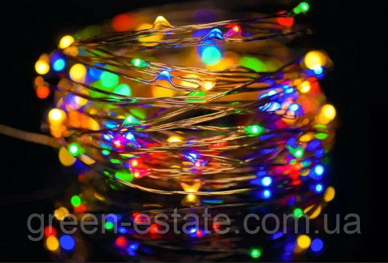 Гірлянда роса на батарейках 5 м кольорова