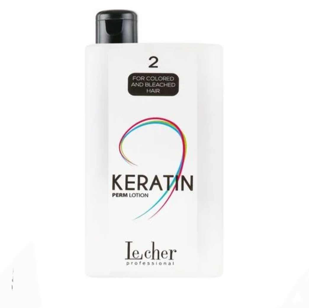 Засіб для перманента для фарбованого та освітленого волосся №2 Lecher Keratin Perm 500 мл