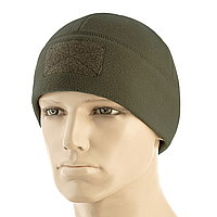 M-Tac шапка Watch Cap Elite фліс (320г/м2) з липучкою Dark Olive, флісова зимова шапка, шапка олива чоловіча