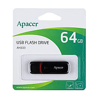 Накопичувач USB Flash Drive Apacer AH333 64 gb Колір Black від магазину style & step