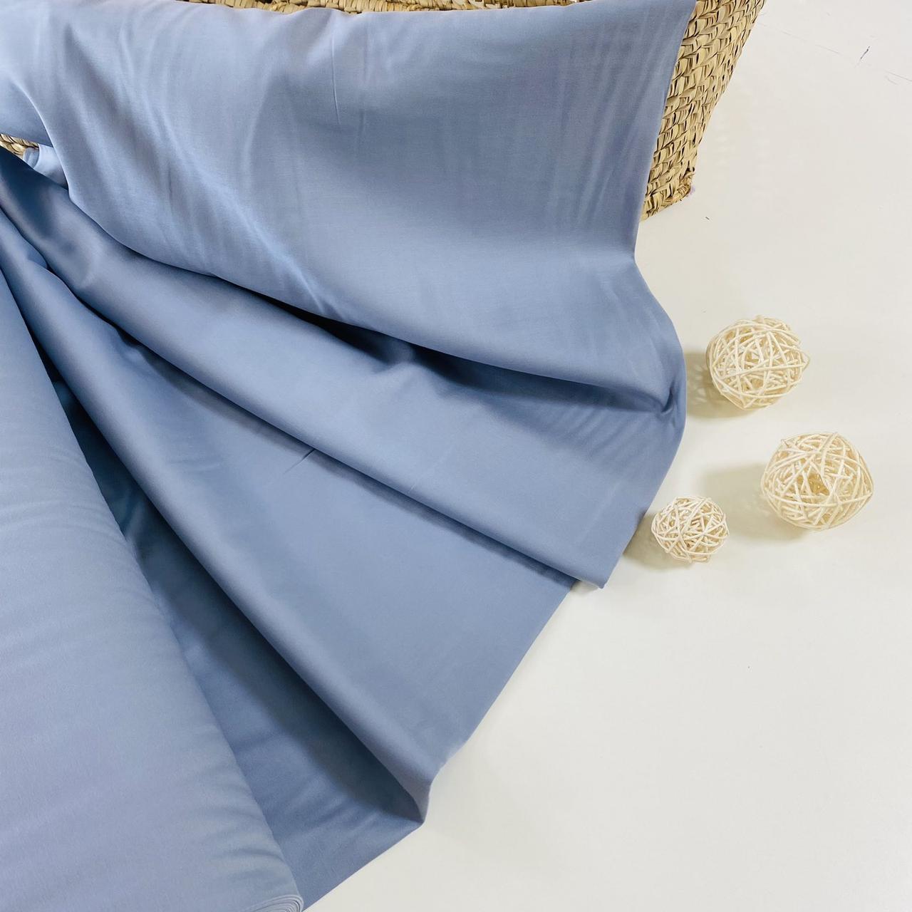 Сатин тенцель, колір сіро-блакитний (ТУРЦІЯ шир. 2,4 м) (SAT-T-0012), фото 1