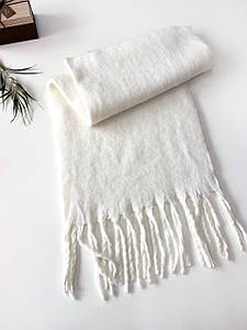 Шарф теплий зимовий Дреда білий